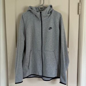 Nike Men’s Tech Fleece, Heather grey full zip hoodie, XL